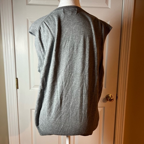 BROOKS BROTHERS Men's Supima Cotton Sweater Vest V-Neck Layering Soft Gray L - Picture 4 of 6